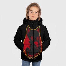 Куртка зимняя для мальчика Wolf Logo, цвет: 3D-черный — фото 2