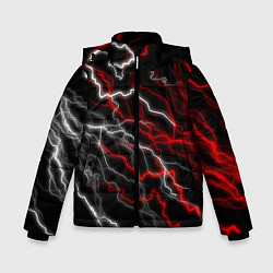 Куртка зимняя для мальчика МОЛНИЯ, цвет: 3D-черный