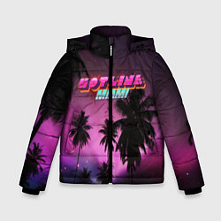 Куртка зимняя для мальчика HOTLINE MIAMI, цвет: 3D-черный