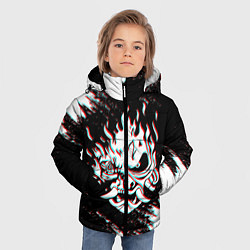 Куртка зимняя для мальчика CYBERPUNK 2077 SAMURAI GLITCH, цвет: 3D-красный — фото 2