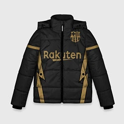 Куртка зимняя для мальчика Barcelona away 20-21, цвет: 3D-черный