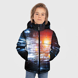 Куртка зимняя для мальчика DIGITAL ABSTRACTION, цвет: 3D-черный — фото 2