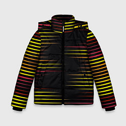 Куртка зимняя для мальчика HORIZONTAL GEOMETRY, цвет: 3D-черный