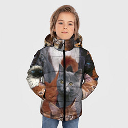 Куртка зимняя для мальчика КОТЯТКИ, цвет: 3D-черный — фото 2