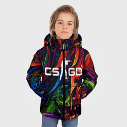 Куртка зимняя для мальчика CS GO, цвет: 3D-светло-серый — фото 2