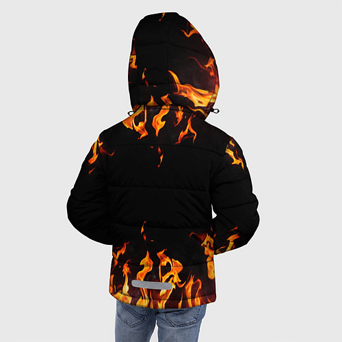Зимняя куртка для мальчика FIRE ОГОНЬ / 3D-Черный – фото 4