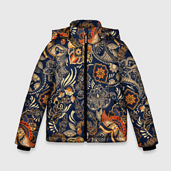 Зимняя куртка для мальчика Узор орнамент цветы этно