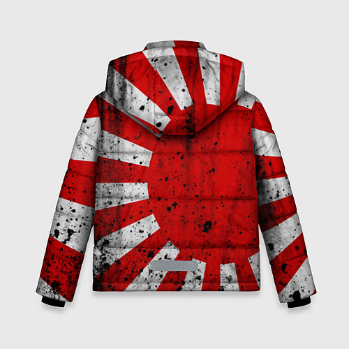 Зимняя куртка для мальчика ЯПОНСКИЙ ФЛАГ / 3D-Светло-серый – фото 2