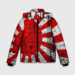 Куртка зимняя для мальчика ЯПОНСКИЙ ФЛАГ, цвет: 3D-красный