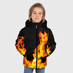 Куртка зимняя для мальчика ОГОНЬ, цвет: 3D-черный — фото 2