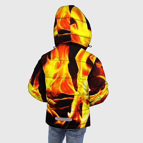 Зимняя куртка для мальчика В ОГНЕ / 3D-Черный – фото 4