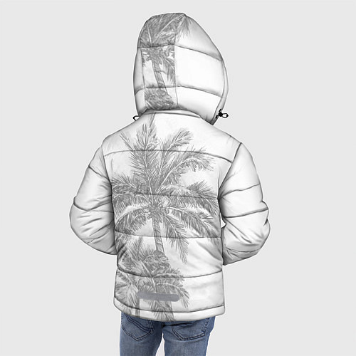 Зимняя куртка для мальчика Пальмы над головой / 3D-Черный – фото 4
