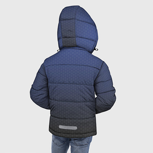 Зимняя куртка для мальчика Серый октагон / 3D-Черный – фото 4
