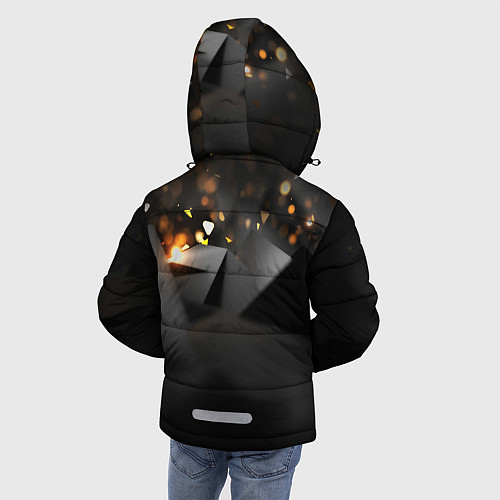 Зимняя куртка для мальчика СВЕТЯЩИЕСЯ ФИГУРЫ / 3D-Черный – фото 4