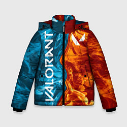 Куртка зимняя для мальчика Valorant Огонь и вода, цвет: 3D-черный