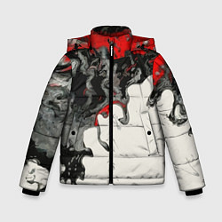 Куртка зимняя для мальчика Abstraction, цвет: 3D-красный