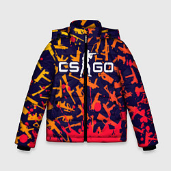 Куртка зимняя для мальчика CS GO КС ГО, цвет: 3D-красный