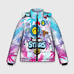 Куртка зимняя для мальчика BRAWL STARS NANI ТРОПИКИ, цвет: 3D-черный