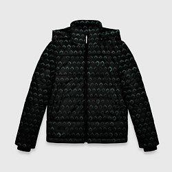 Зимняя куртка для мальчика Текстура геометрия ромбы черны