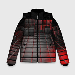 Куртка зимняя для мальчика КАРБОНОВЫЕ ПЛИТЫ, цвет: 3D-черный