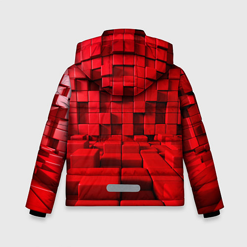 Зимняя куртка для мальчика 3D кубики / 3D-Светло-серый – фото 2