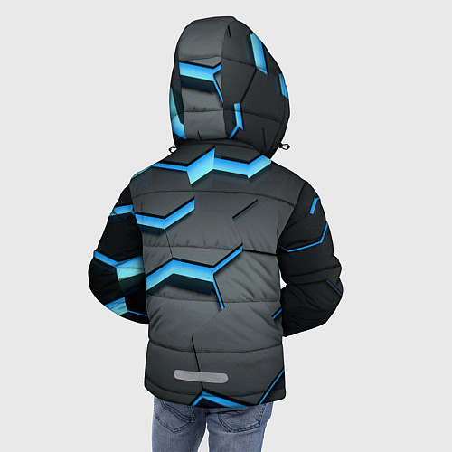 Зимняя куртка для мальчика 3D Плиты / 3D-Черный – фото 4
