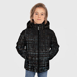 Куртка зимняя для мальчика Глитч помехи ошибка текстура, цвет: 3D-светло-серый — фото 2