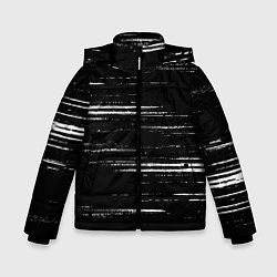 Куртка зимняя для мальчика РЕЗКИ ШТРИХИ, цвет: 3D-черный