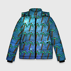 Куртка зимняя для мальчика Майнкрафт Кирка, цвет: 3D-светло-серый