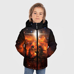 Куртка зимняя для мальчика ЛЕВ, цвет: 3D-черный — фото 2