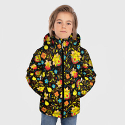 Куртка зимняя для мальчика Яркая Хохлома, цвет: 3D-светло-серый — фото 2