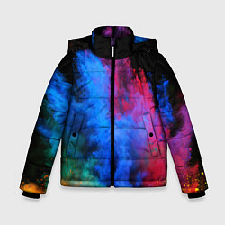 Куртка зимняя для мальчика КРАСКИ, цвет: 3D-светло-серый