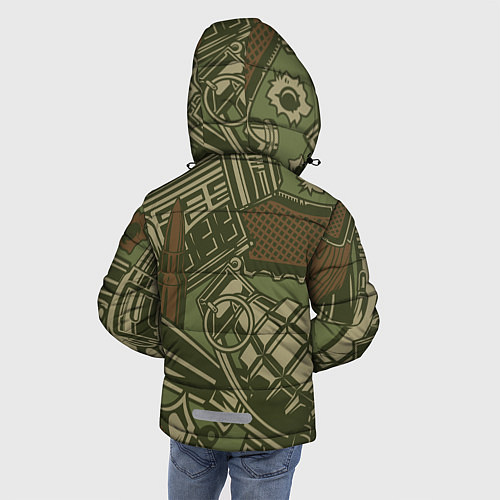 Зимняя куртка для мальчика Военный инвентарь Z / 3D-Черный – фото 4