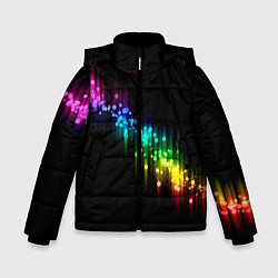Зимняя куртка для мальчика Абстракция черный разноцветный