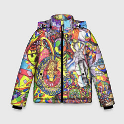 Куртка зимняя для мальчика ПСИХОДЕЛИКА PSYHODELICA, цвет: 3D-светло-серый
