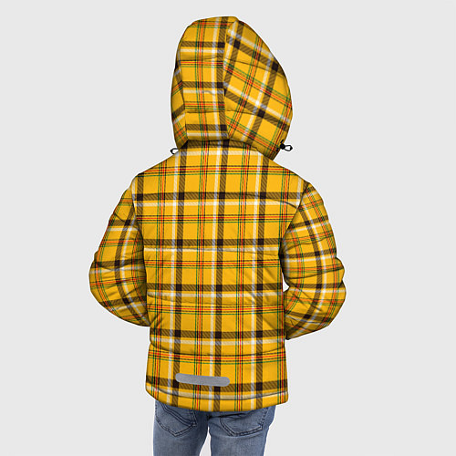 Зимняя куртка для мальчика Клеточка / 3D-Черный – фото 4