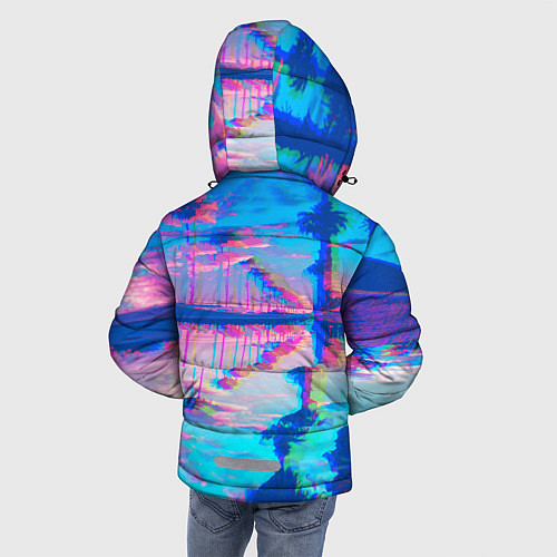 Зимняя куртка для мальчика ГАВАЙИ ГЛИТЧ / 3D-Черный – фото 4