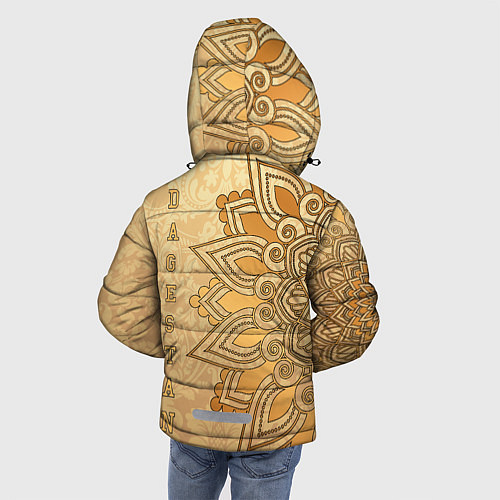 Зимняя куртка для мальчика Дагестан в золоте / 3D-Черный – фото 4