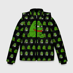 Куртка зимняя для мальчика Frog Pepe, цвет: 3D-черный