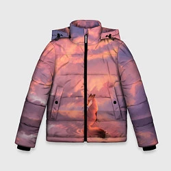 Куртка зимняя для мальчика Лиса и небеса 2, цвет: 3D-черный
