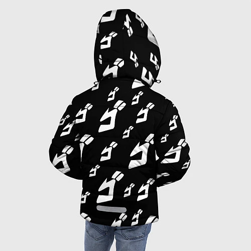 Зимняя куртка для мальчика JoJo Bizarre Adventure / 3D-Черный – фото 4