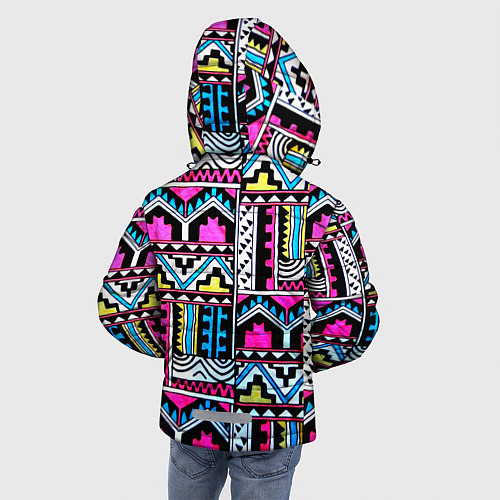 Зимняя куртка для мальчика Ацтеки / 3D-Черный – фото 4