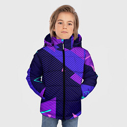 Куртка зимняя для мальчика ГЕОМЕТРИЯ, цвет: 3D-черный — фото 2