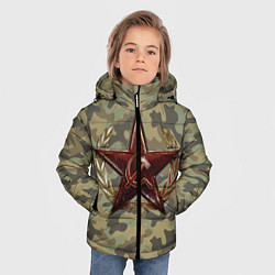 Куртка зимняя для мальчика Советская звезда, цвет: 3D-черный — фото 2