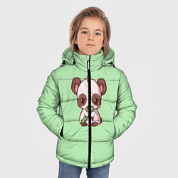 Куртка зимняя для мальчика Пандочка с бамбуком, цвет: 3D-черный — фото 2