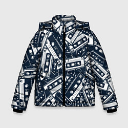 Куртка зимняя для мальчика Retro pattern, цвет: 3D-черный