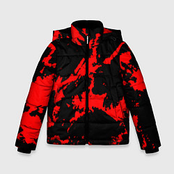 Зимняя куртка для мальчика Красный на черном