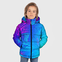 Куртка зимняя для мальчика BACKGROUND IN NEON, цвет: 3D-черный — фото 2