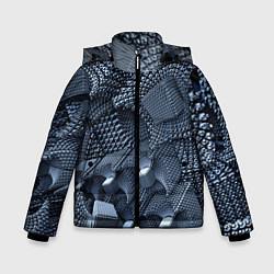 Куртка зимняя для мальчика Геометрия, цвет: 3D-черный