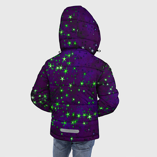 Зимняя куртка для мальчика Звездное небо арт / 3D-Черный – фото 4